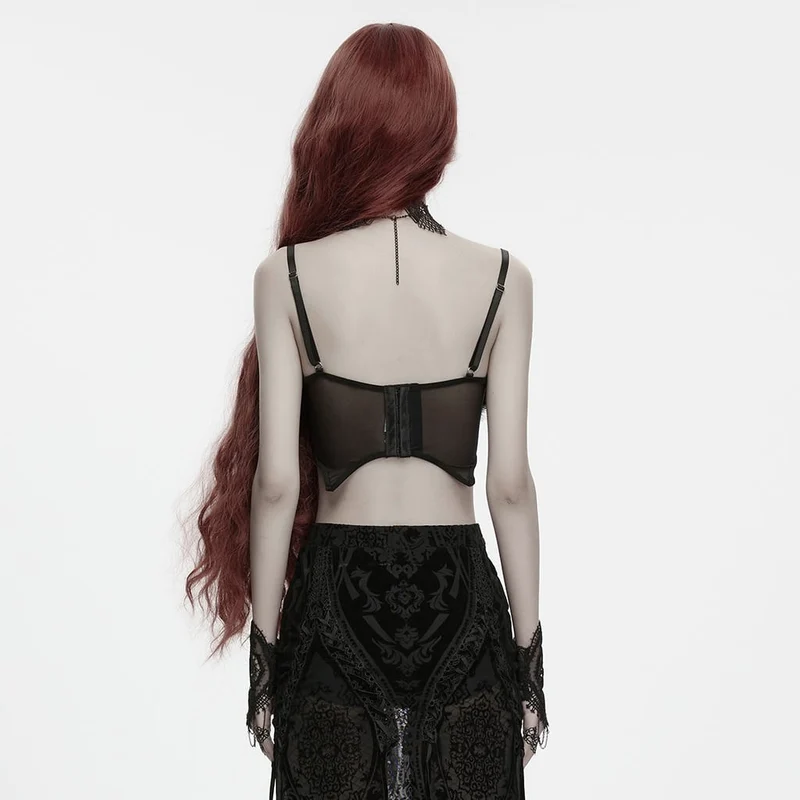 Gothic-Bustier für Damen mit Schnürung und Federnetz