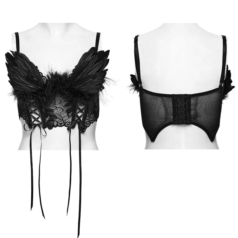 Gothic-Bustier für Damen mit Schnürung und Federnetz