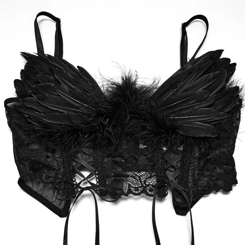 Gothic-Bustier für Damen mit Schnürung und Federnetz