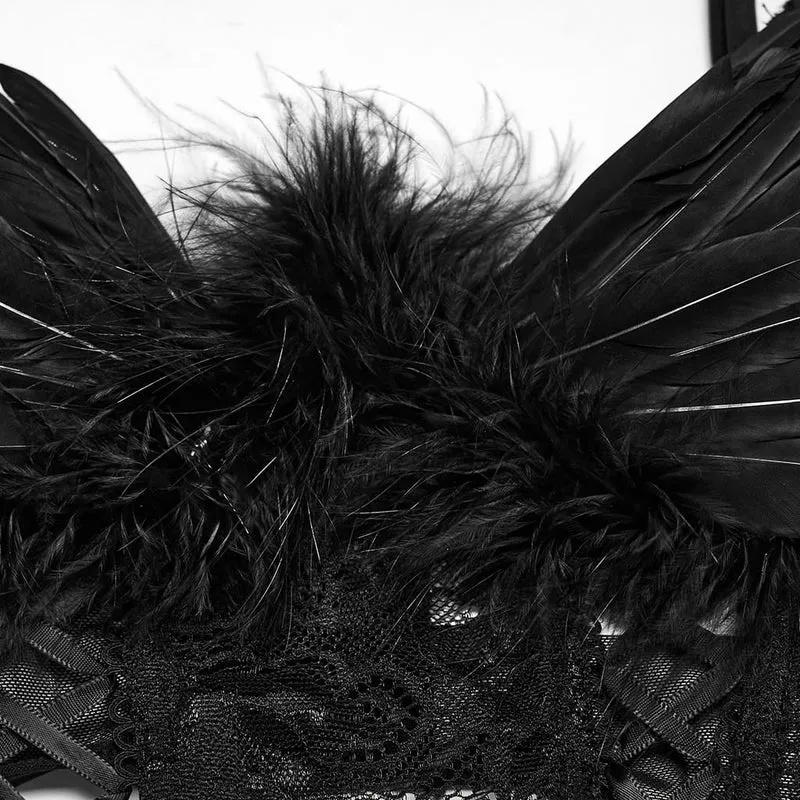 Gothic-Bustier für Damen mit Schnürung und Federnetz