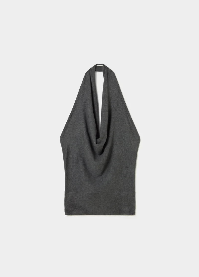 Top with waterfall neckline
