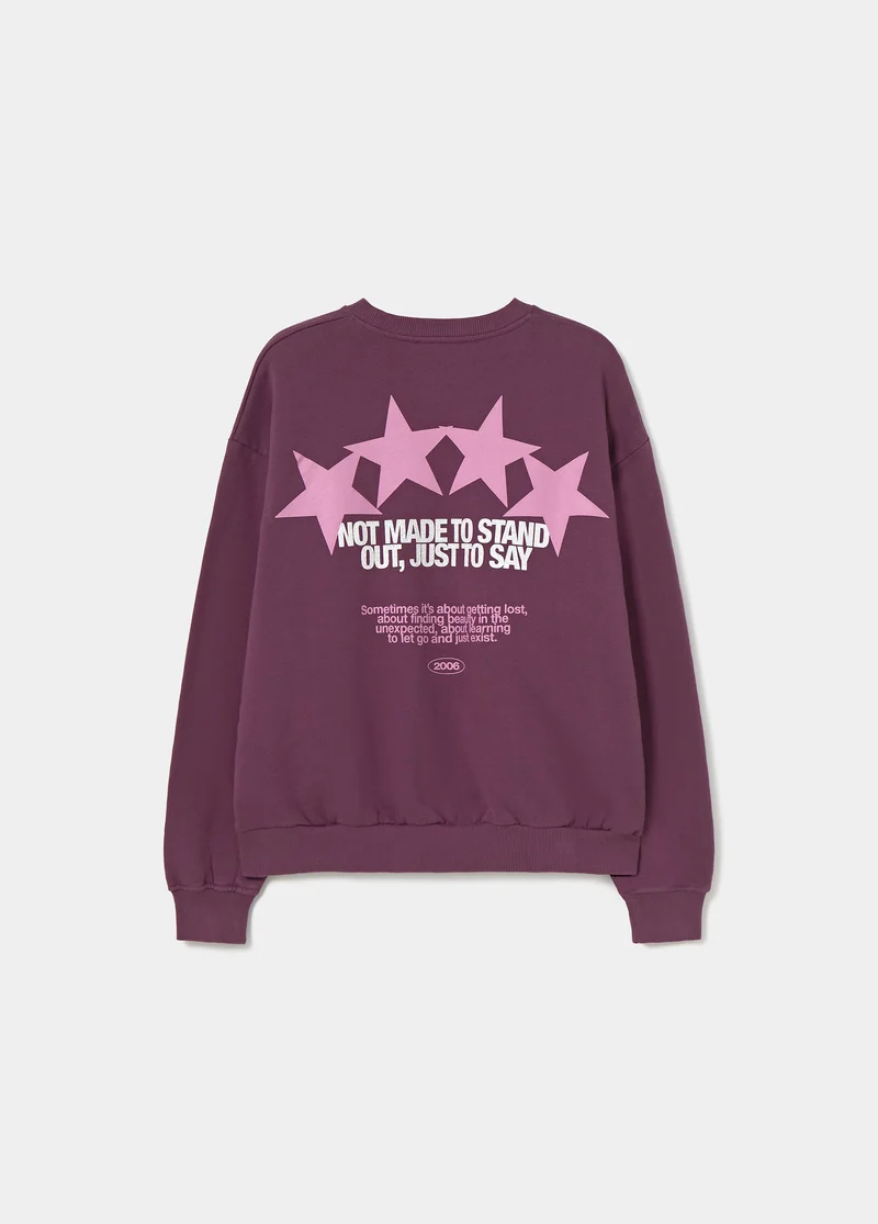 Star-print studded sweatshirt