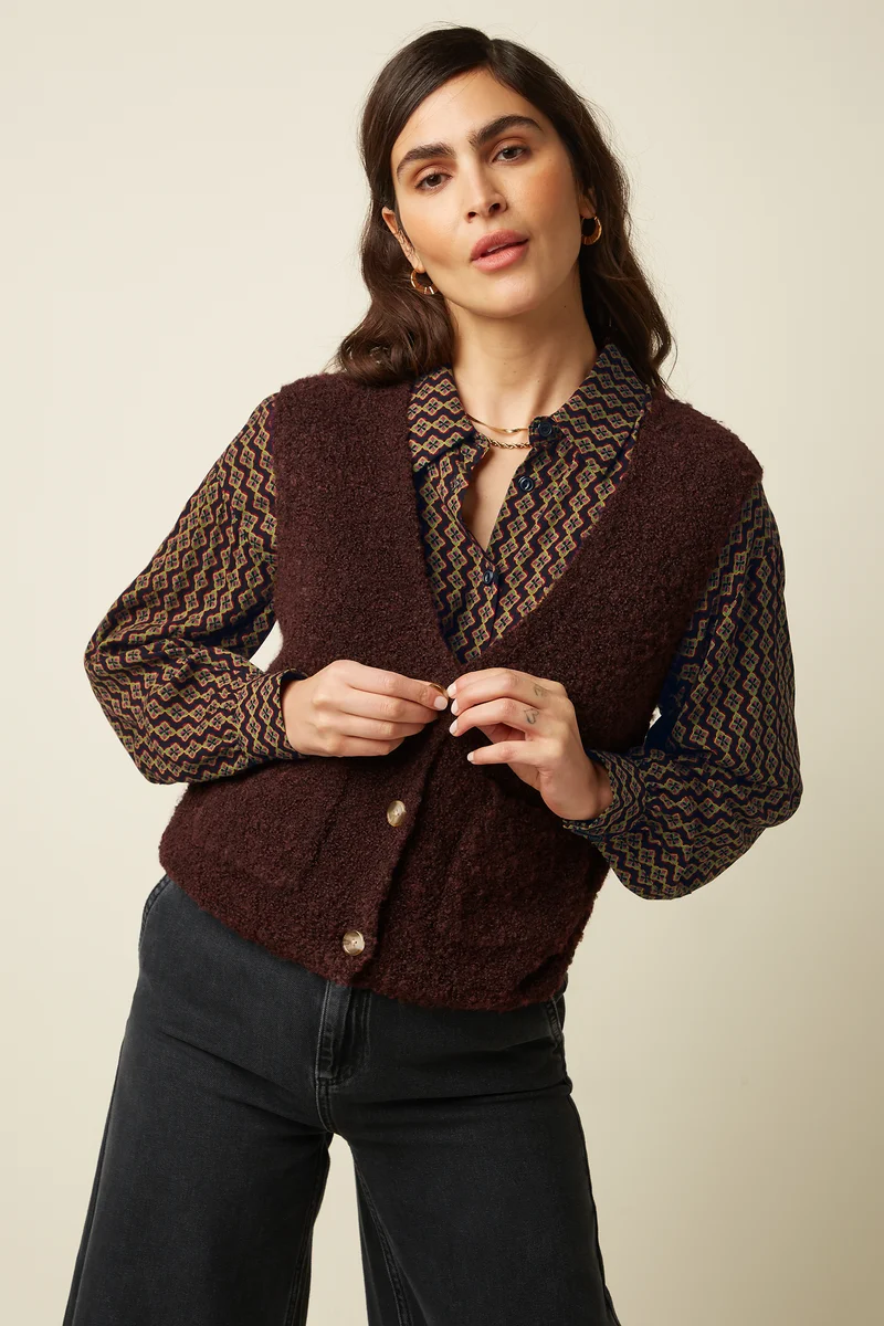 Vania Vest Boucle Knit
