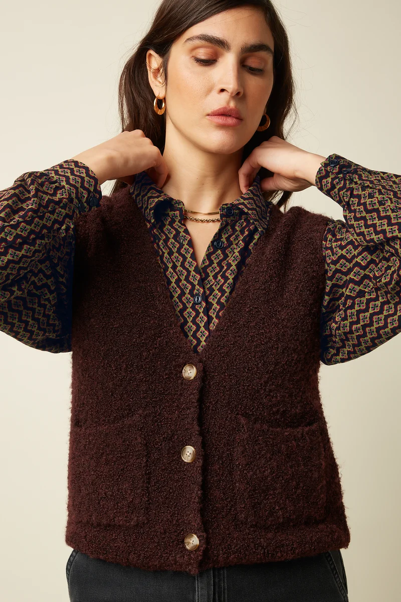 Vania Vest Boucle Knit