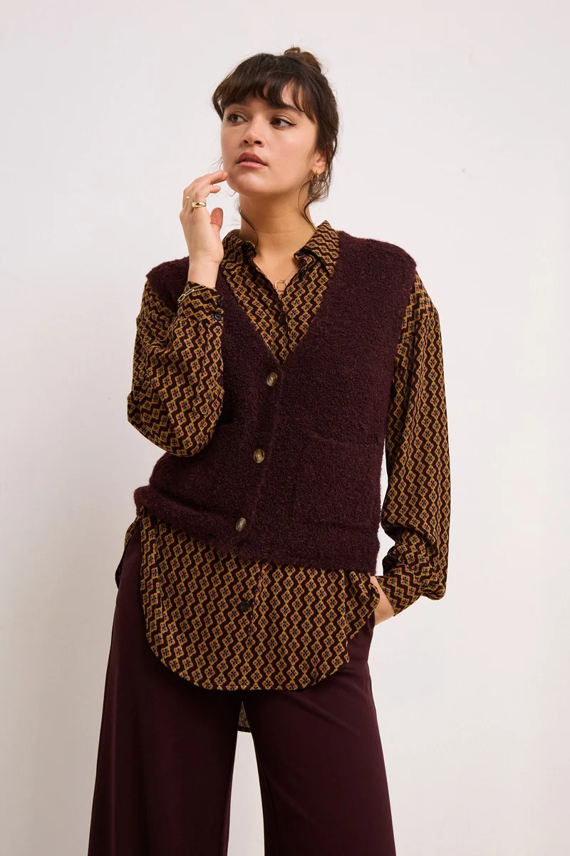 Vania Vest Boucle Knit