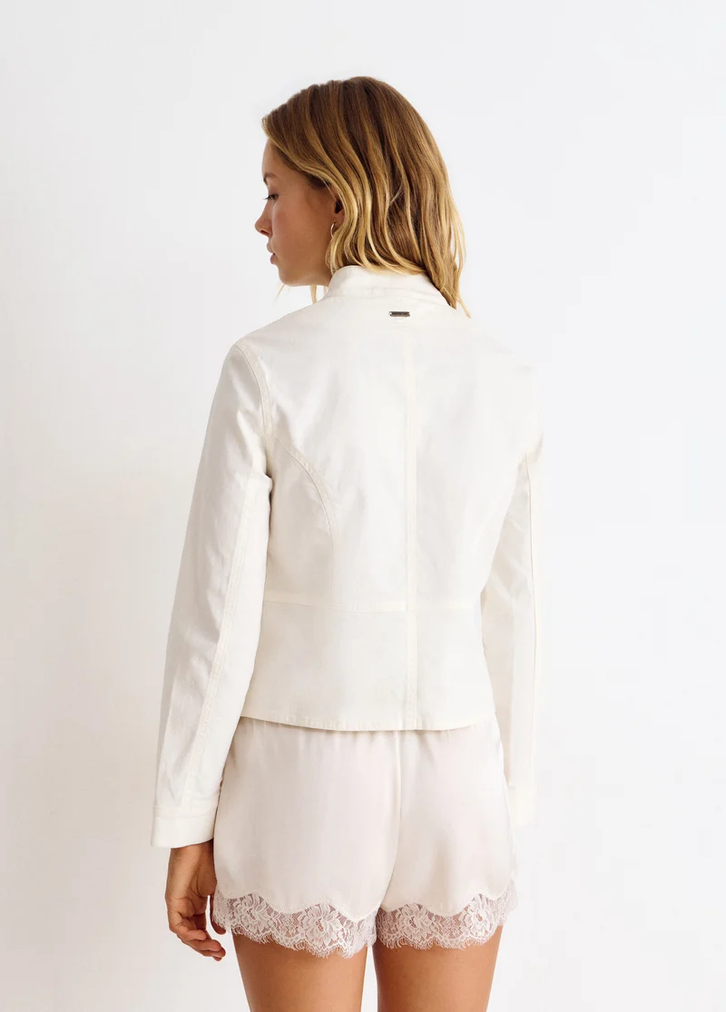 Buttoned cotton jacket