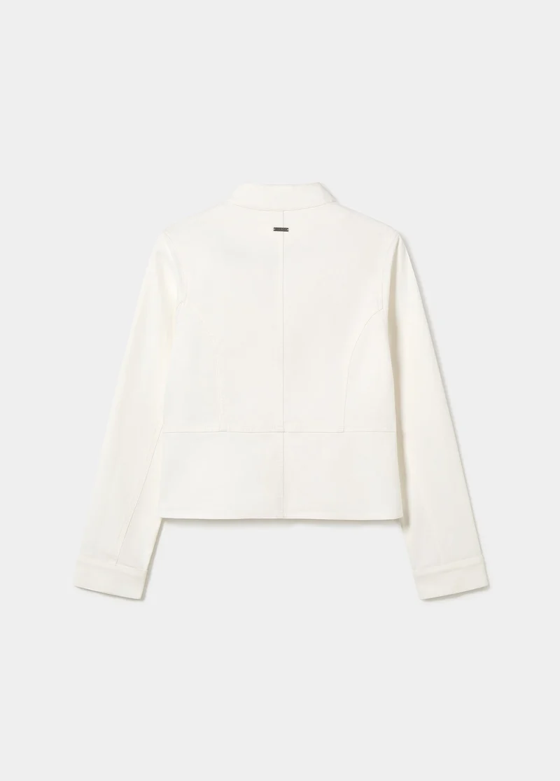 Buttoned cotton jacket