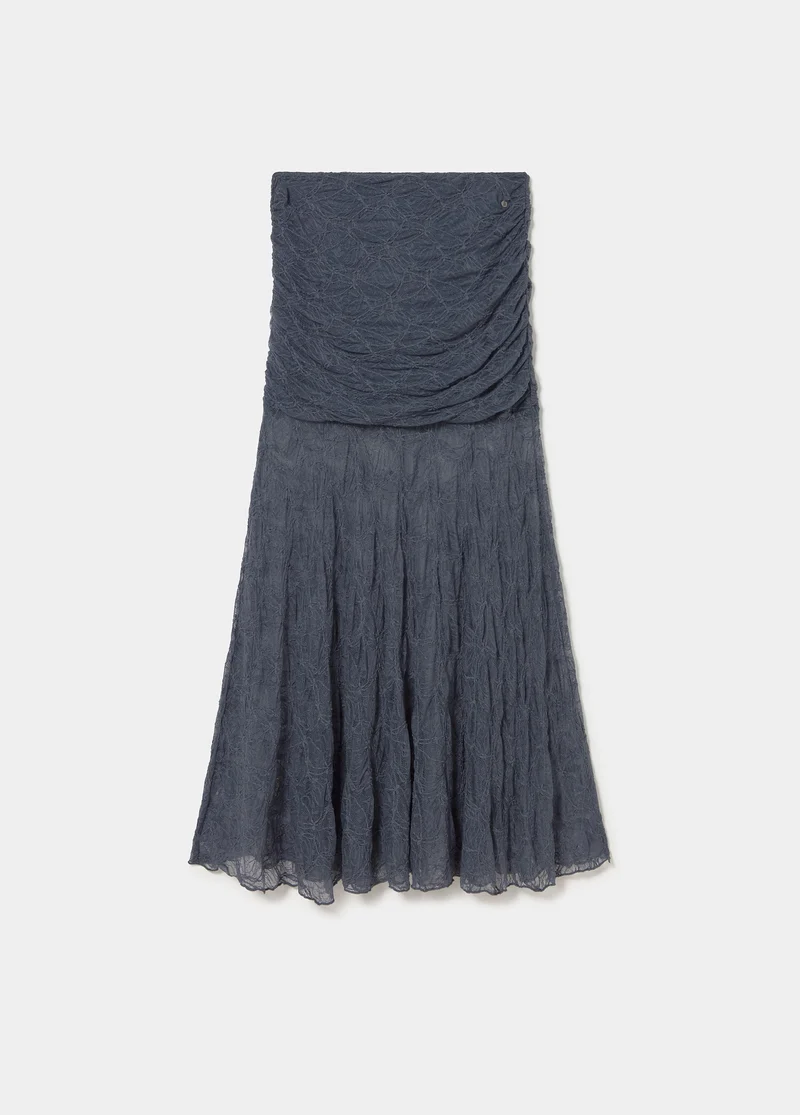 Draped lace skirt