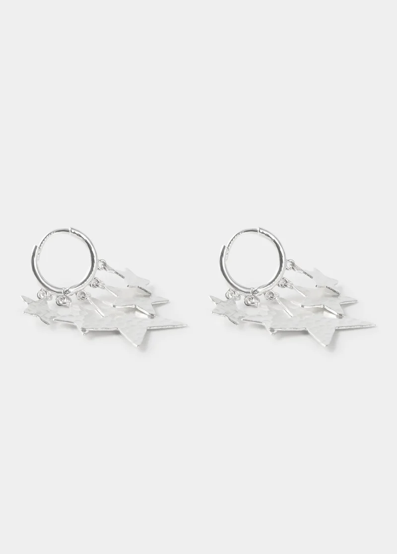Star hoop earrings
