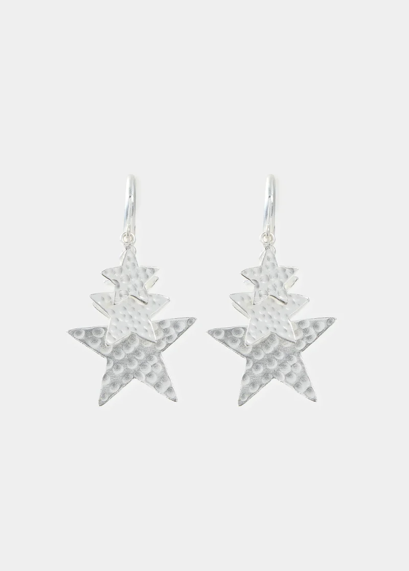 Star hoop earrings