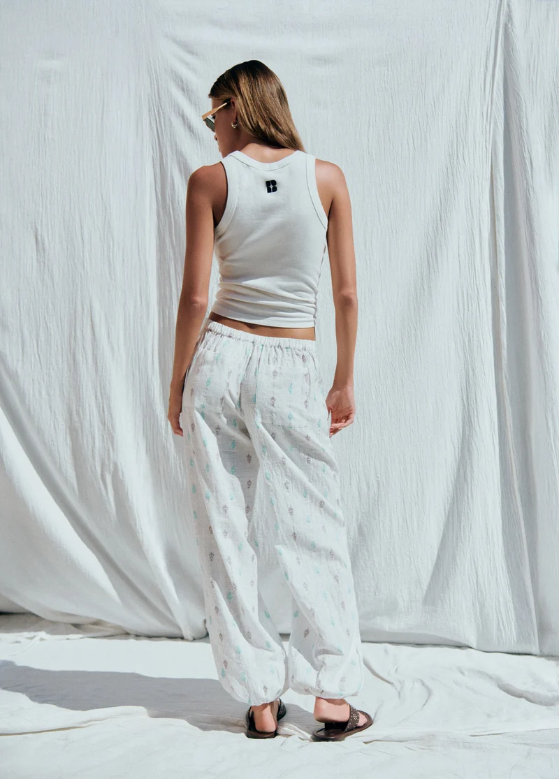 Embroidered harem pants