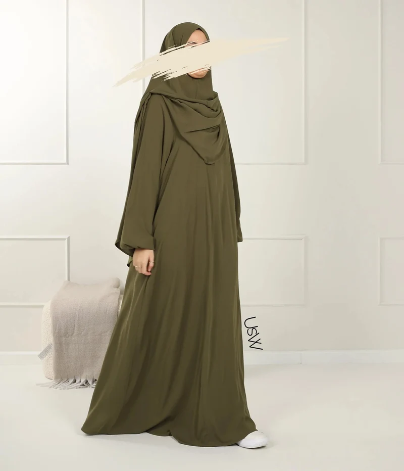 UsW - Pearl Puff Abaya SET