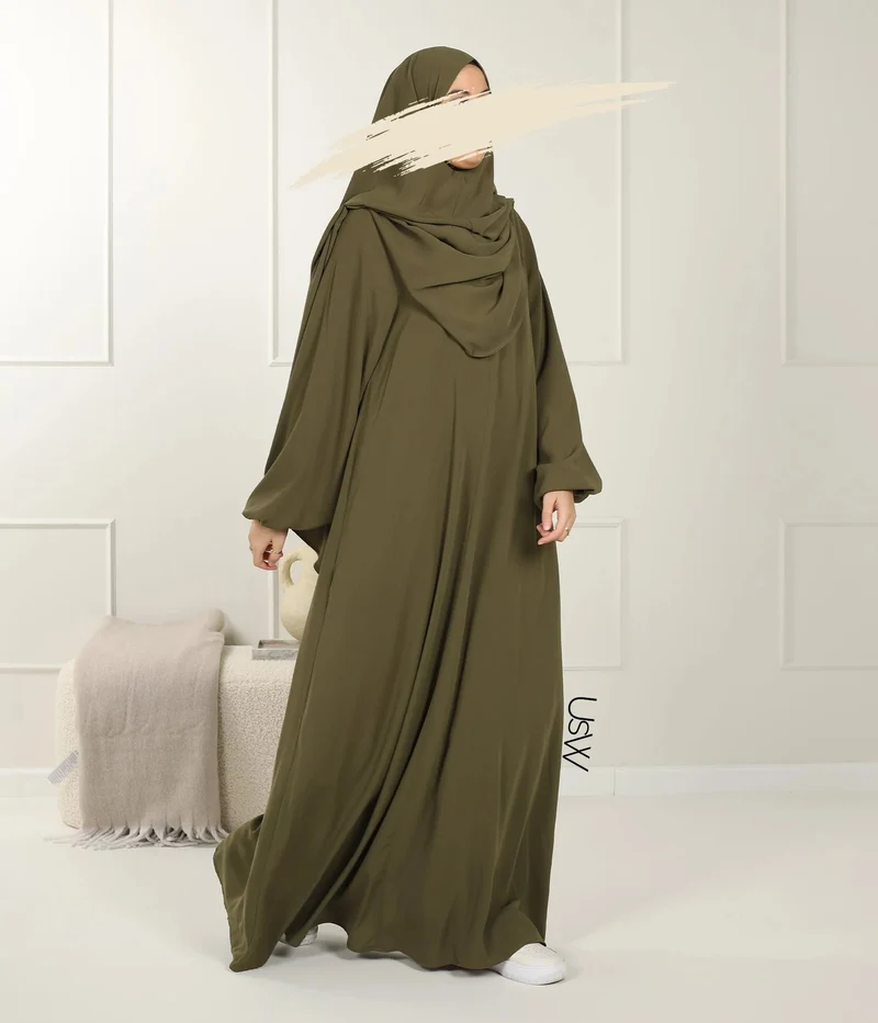 UsW - Pearl Puff Abaya SET