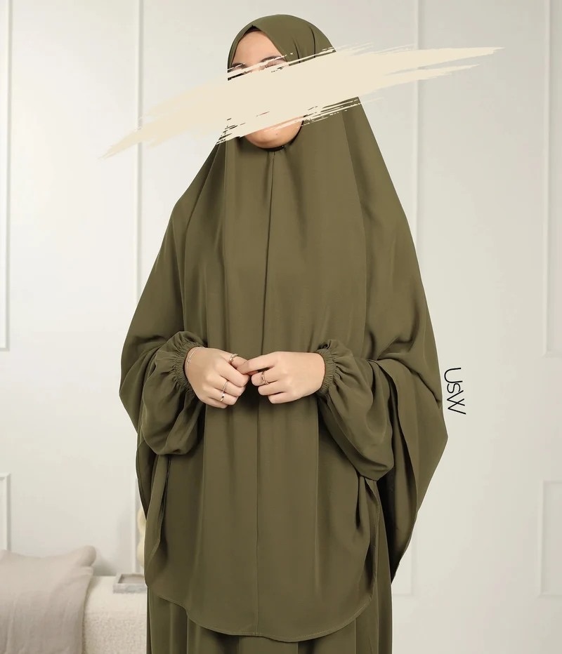 UsW - Pearl Puff Abaya SET