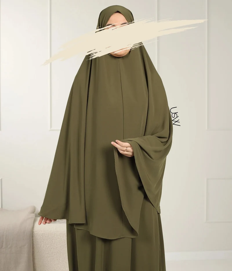 UsW - Pearl Puff Abaya SET