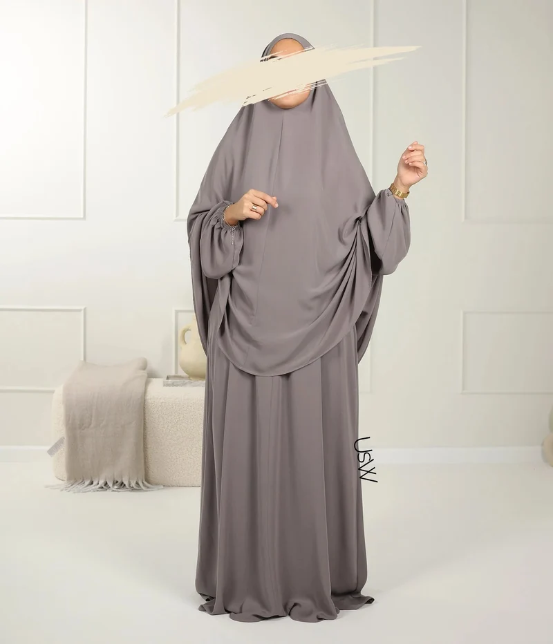 UsW - Pearl Puff Abaya SET