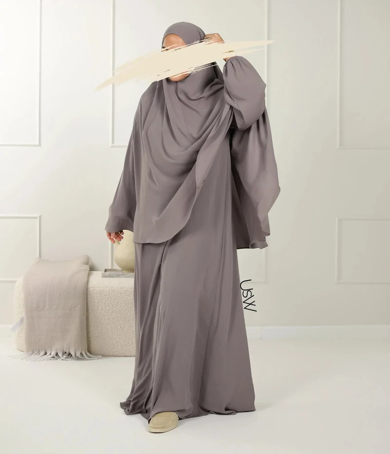 UsW - Pearl Puff Abaya SET