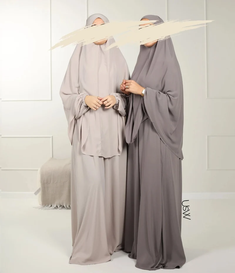 UsW - Pearl Puff Abaya SET