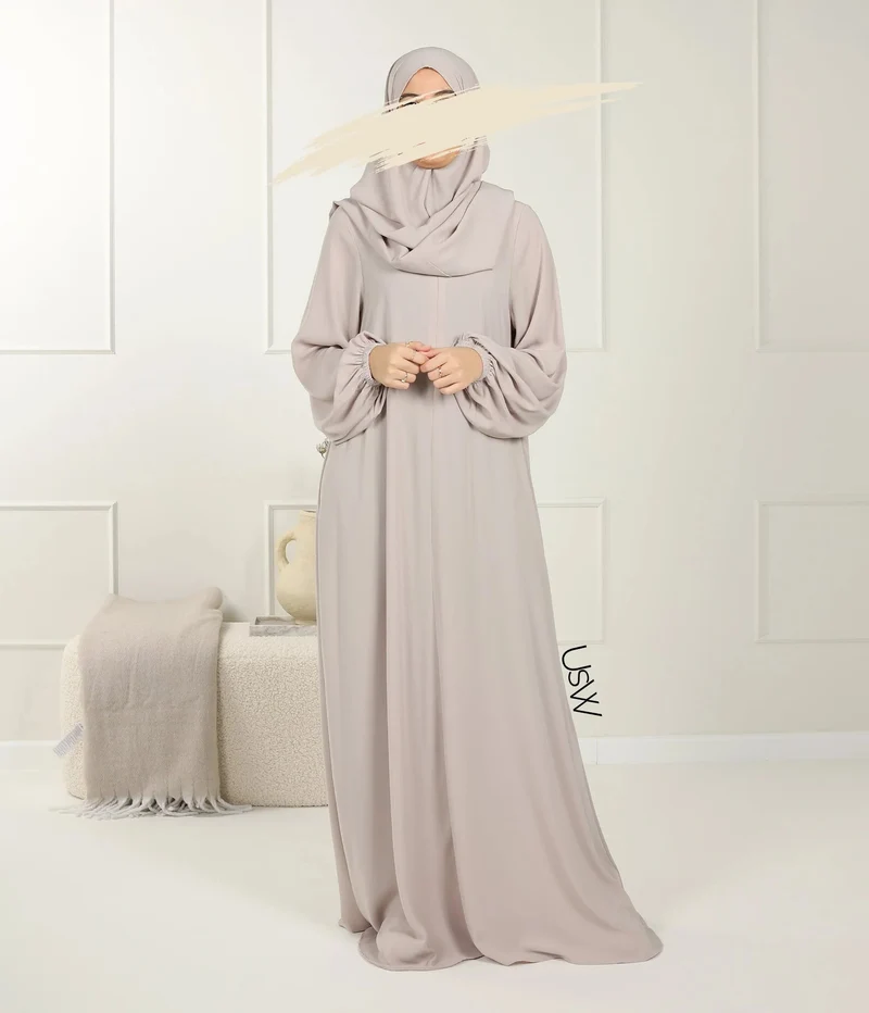 UsW - Pearl Puff Abaya SET