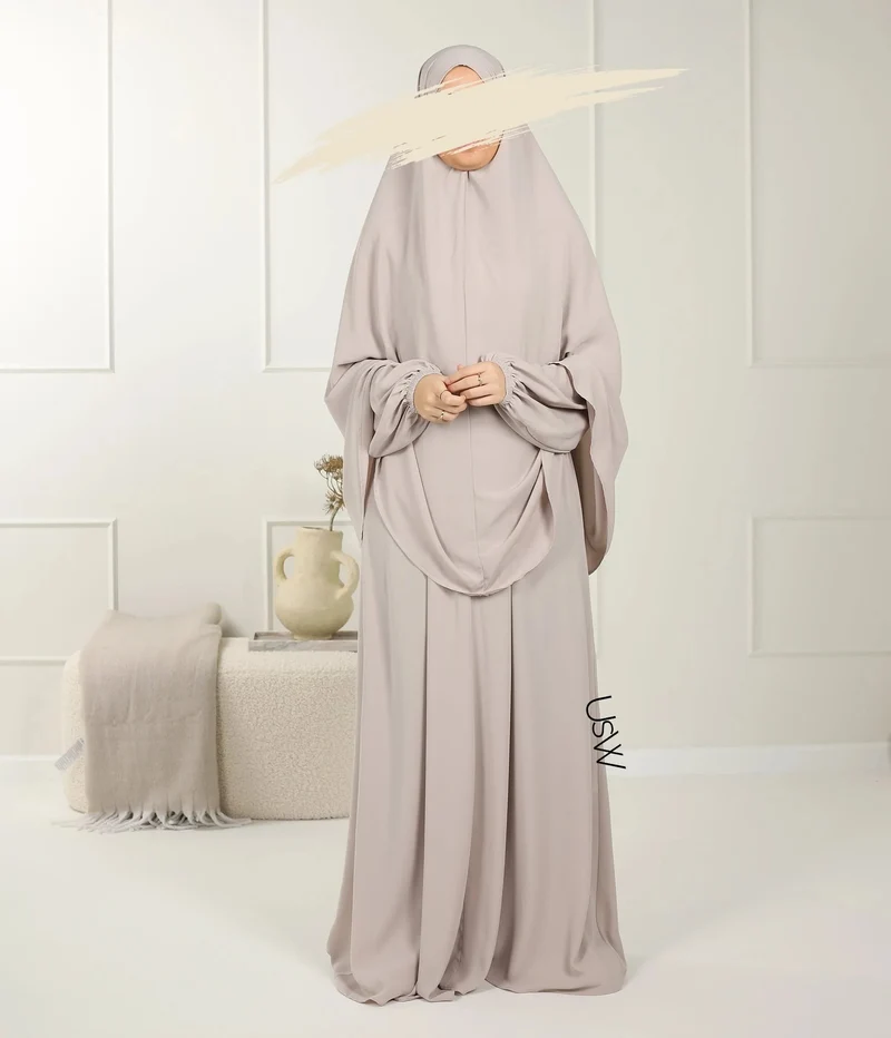 UsW - Pearl Puff Abaya SET