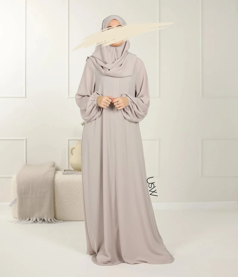 UsW - Pearl Puff Abaya SET