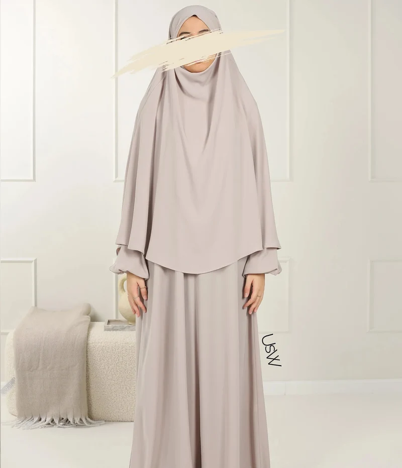 UsW - Pearl Puff Abaya SET