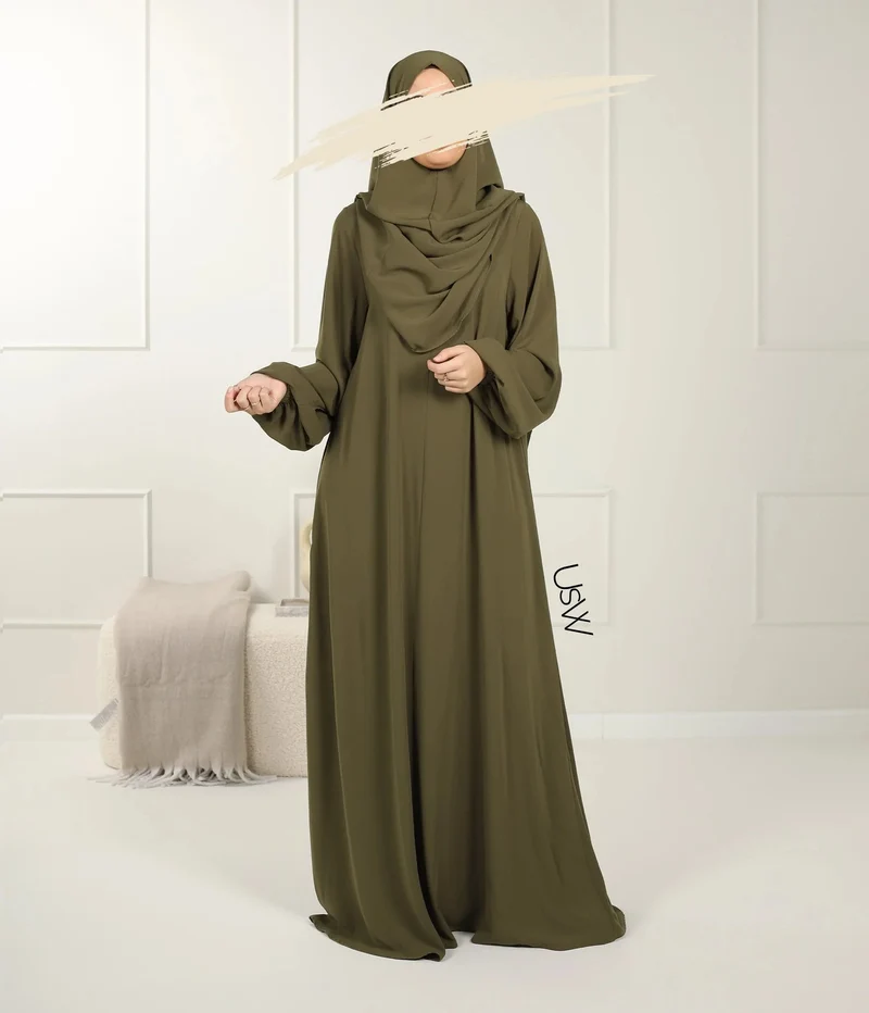 UsW - Pearl Puff Abaya SET