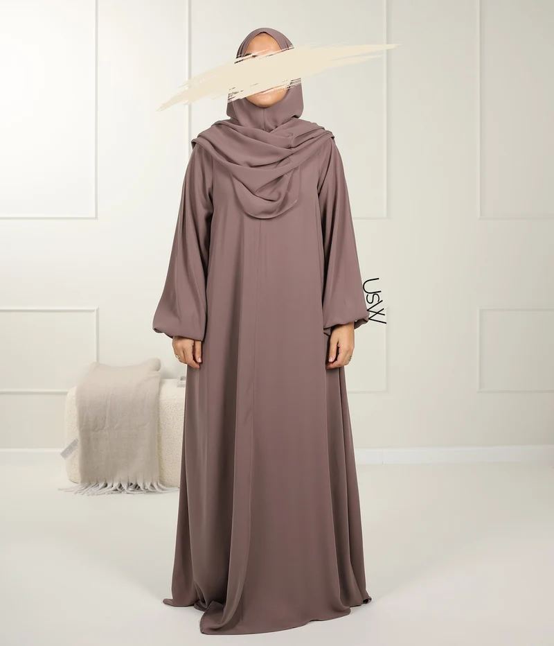 UsW - Pearl Puff Abaya SET