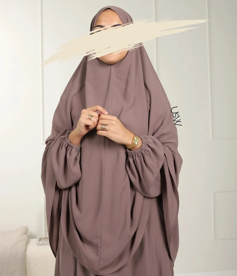 UsW - Pearl Puff Abaya SET