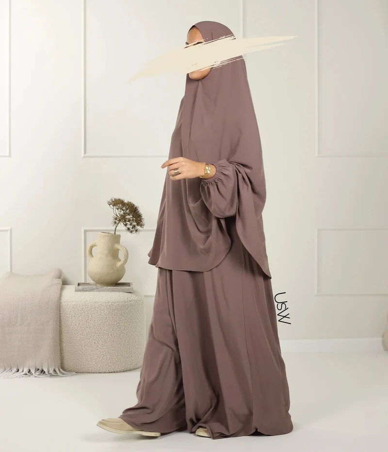 UsW - Pearl Puff Abaya SET