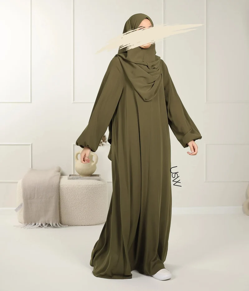 UsW - Pearl Puff Abaya SET