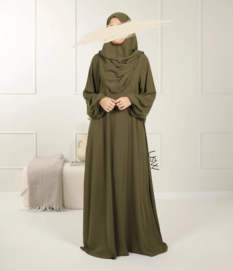 UsW - Pearl Puff Abaya SET