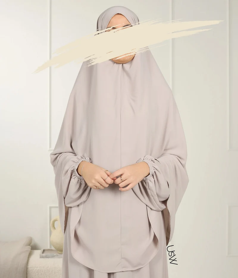 UsW - Pearl Puff Abaya SET