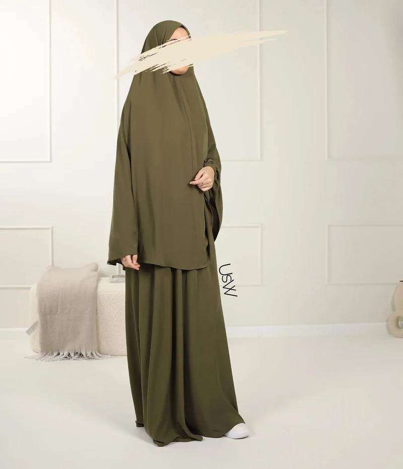 UsW - Pearl Puff Abaya SET