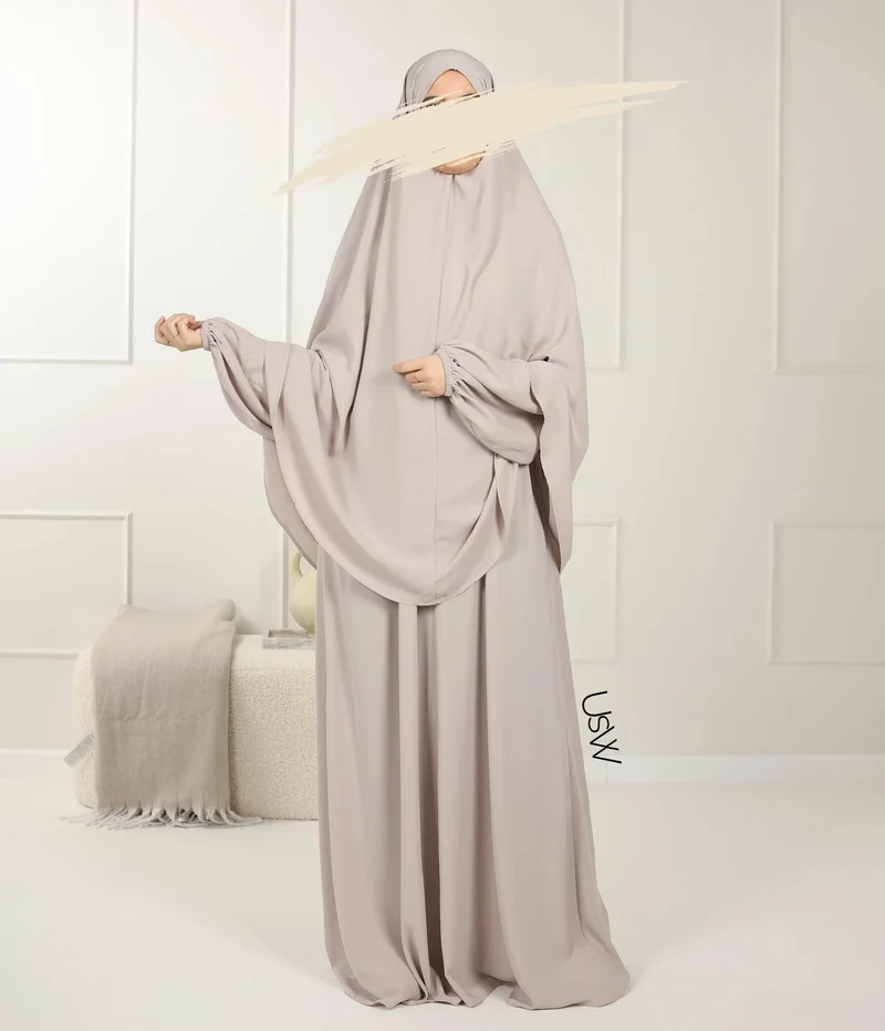 UsW - Pearl Puff Abaya SET