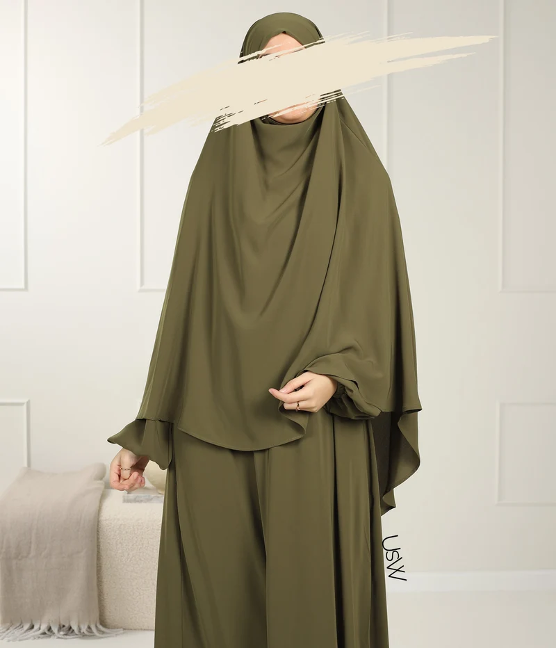 UsW - Pearl Puff Abaya SET