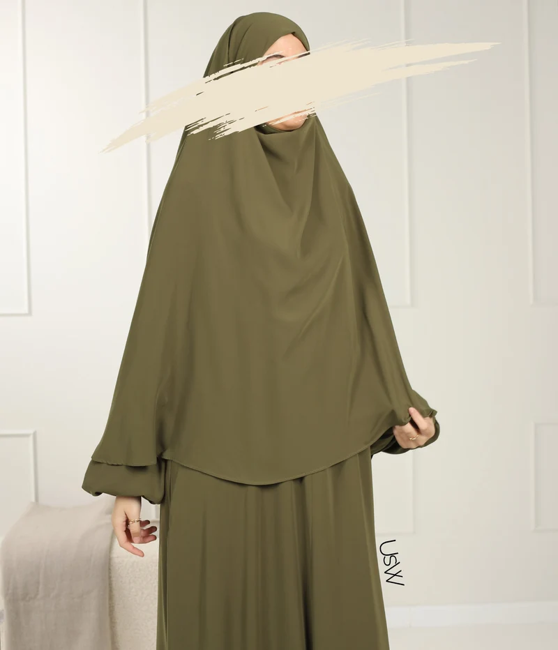 UsW - Pearl Puff Abaya SET
