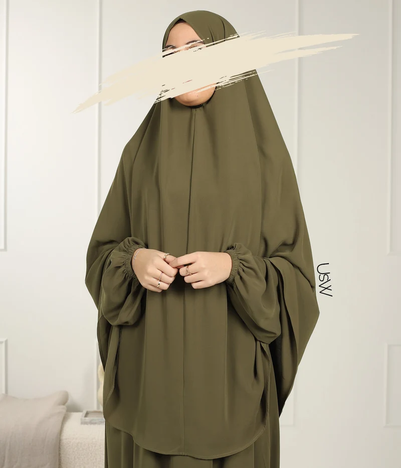 UsW - Pearl Puff Abaya SET