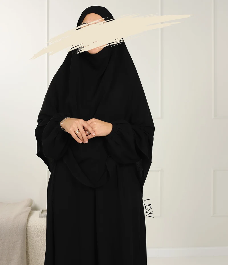 UsW - Pearl Puff Abaya SET
