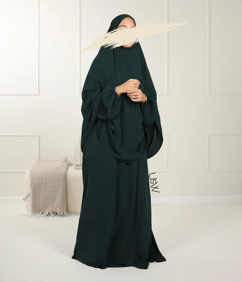 UsW - Pearl Puff Abaya SET