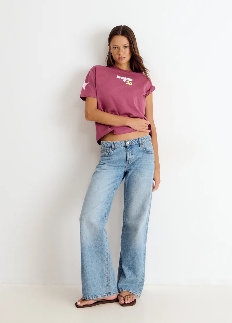 Number-print T-shirt