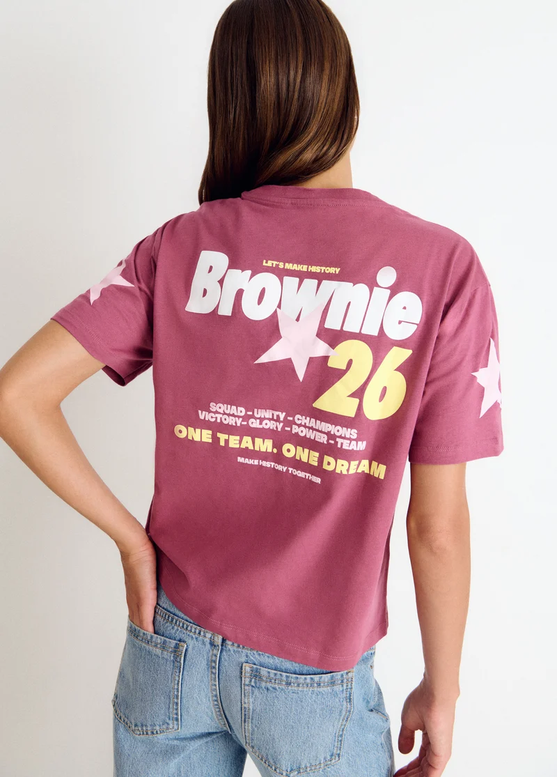 Number-print T-shirt