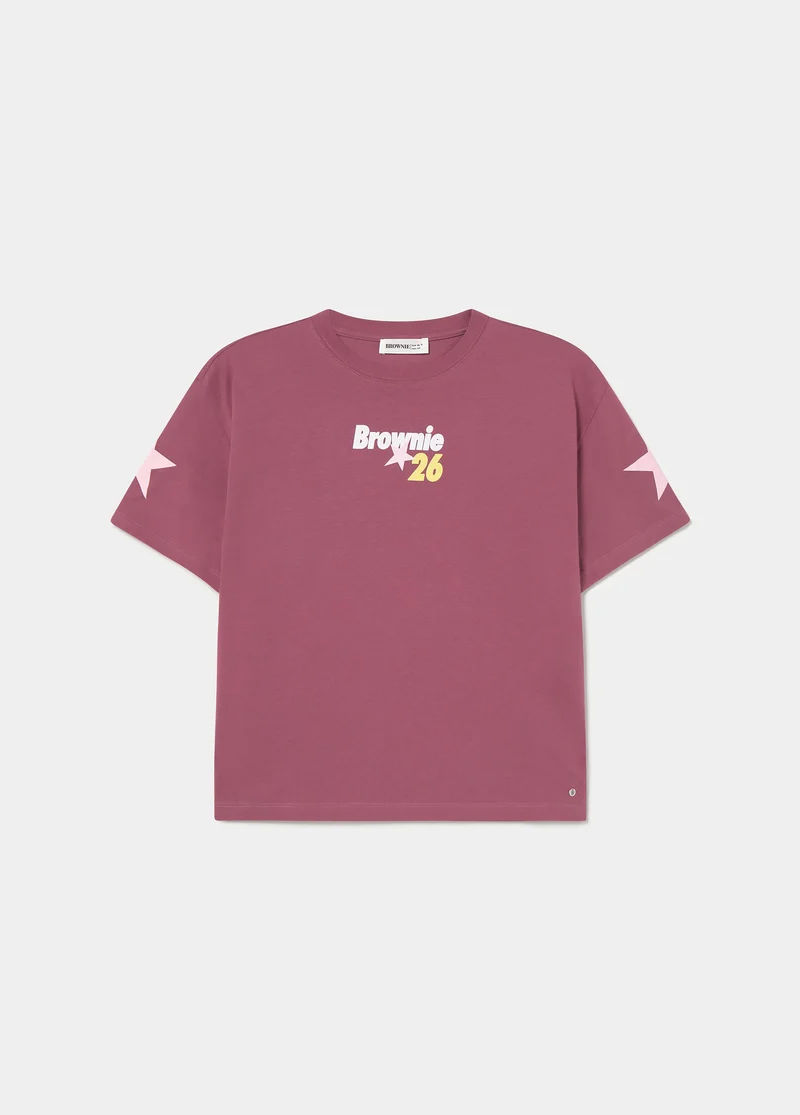 Number-print T-shirt