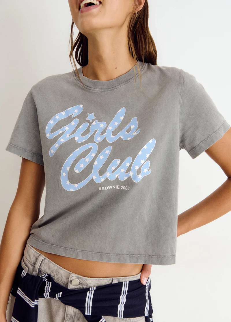 Girls Club Print T-Shirt