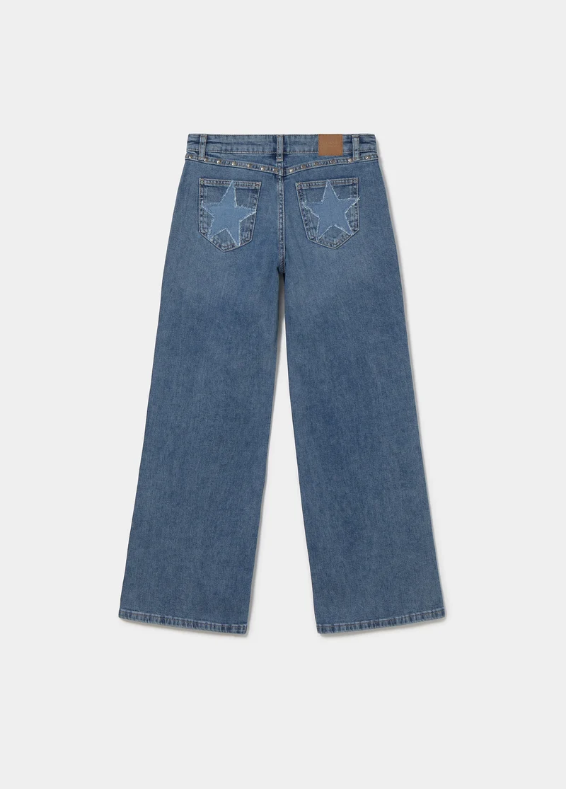 Western star patch jeans