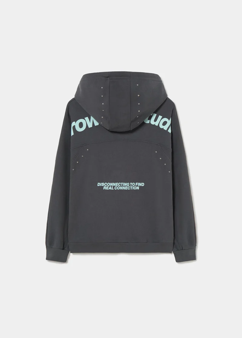 Hoodie with studs