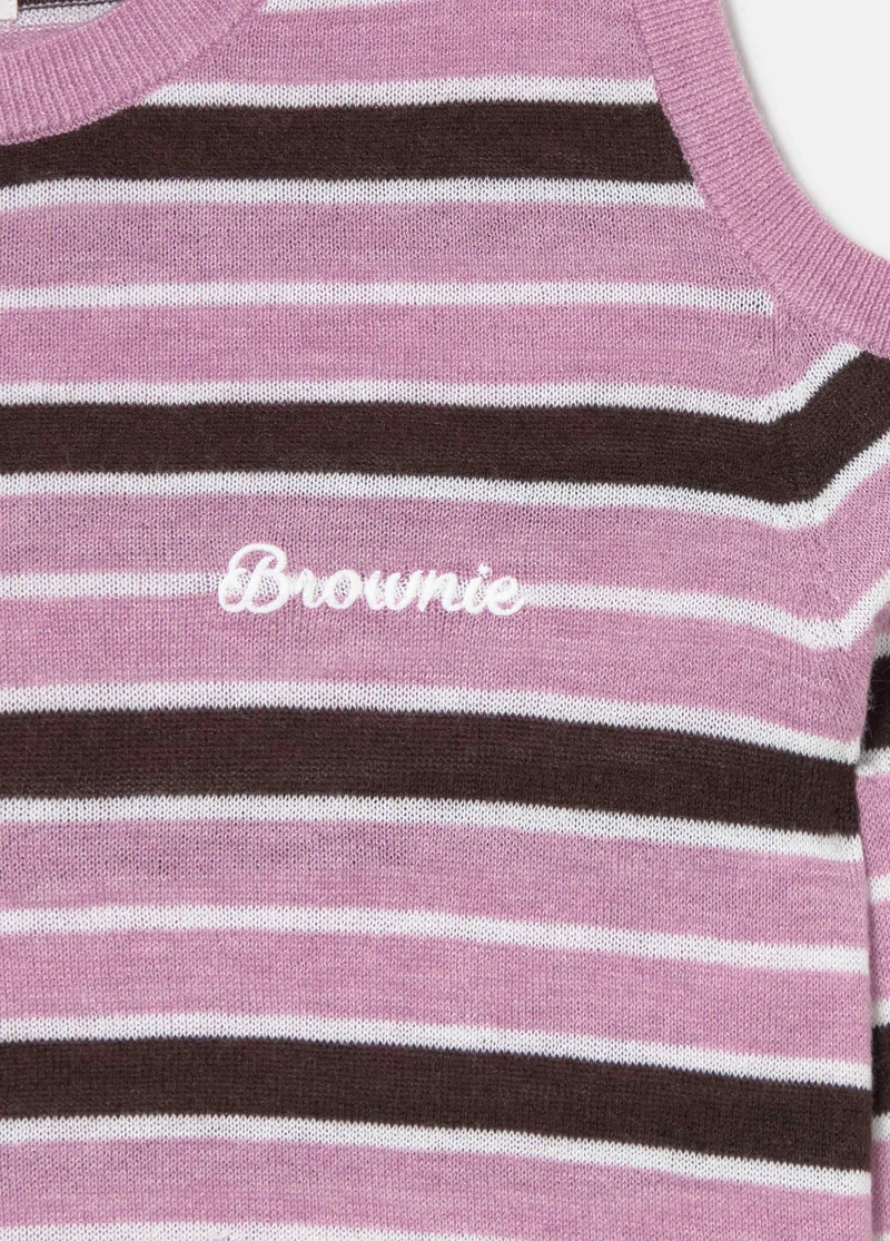 Jersey hombros descubiertos rayas