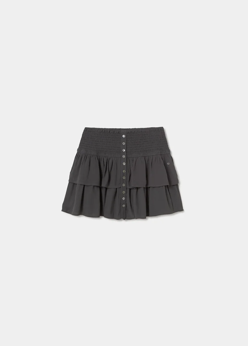 Short skirt with buttons
