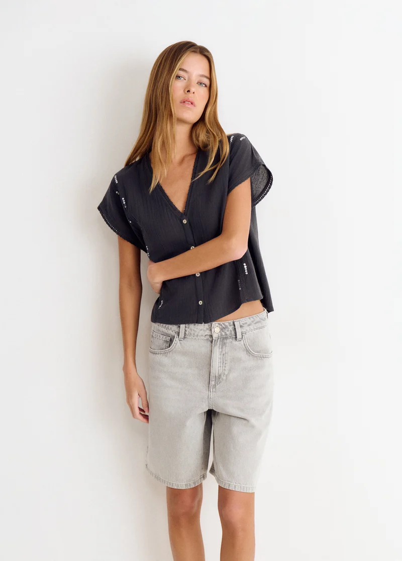 Sleeveless sequin blouse