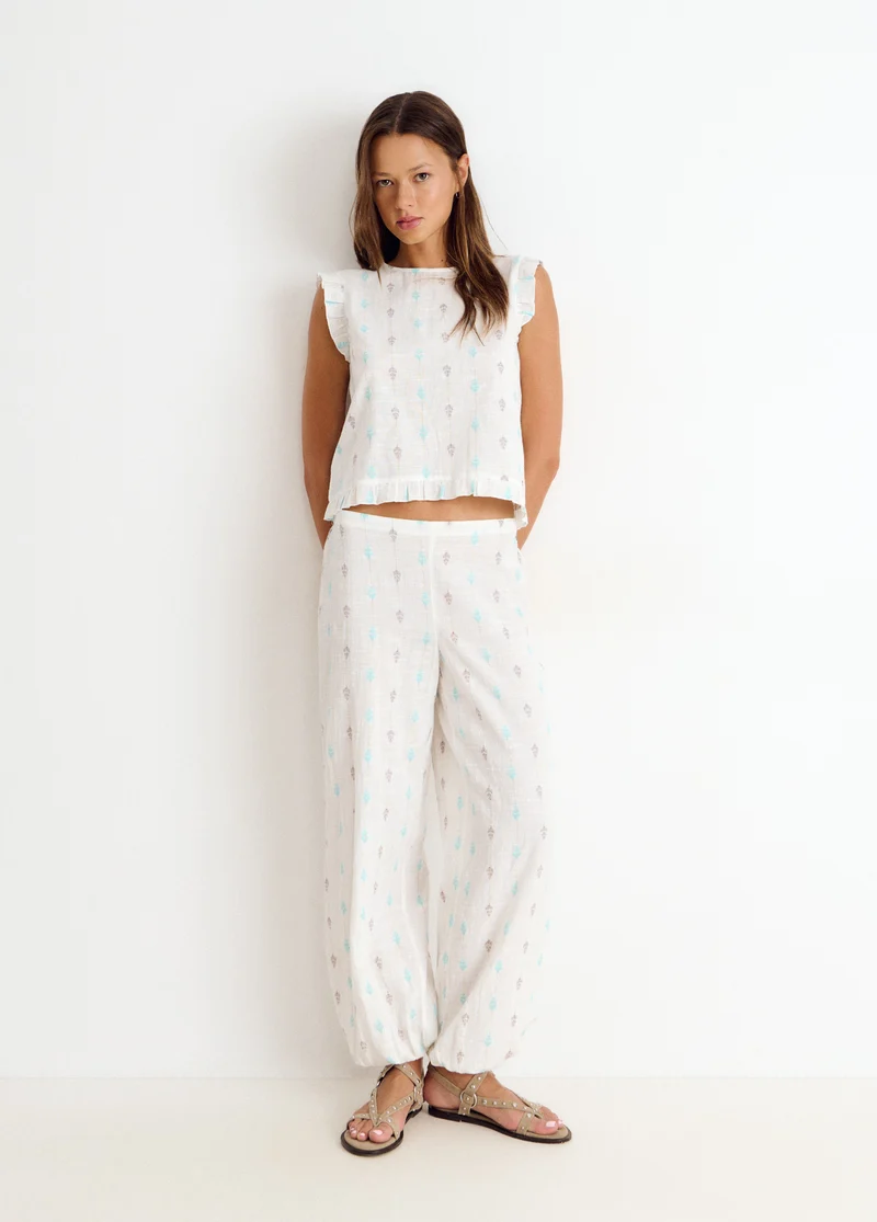Multiway embroidered blouse
